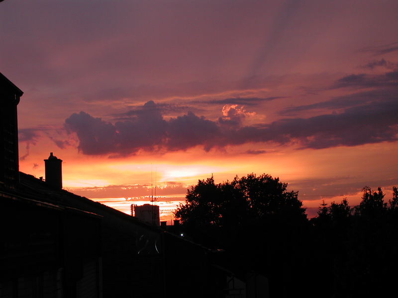 Sunset überm GasOmeter