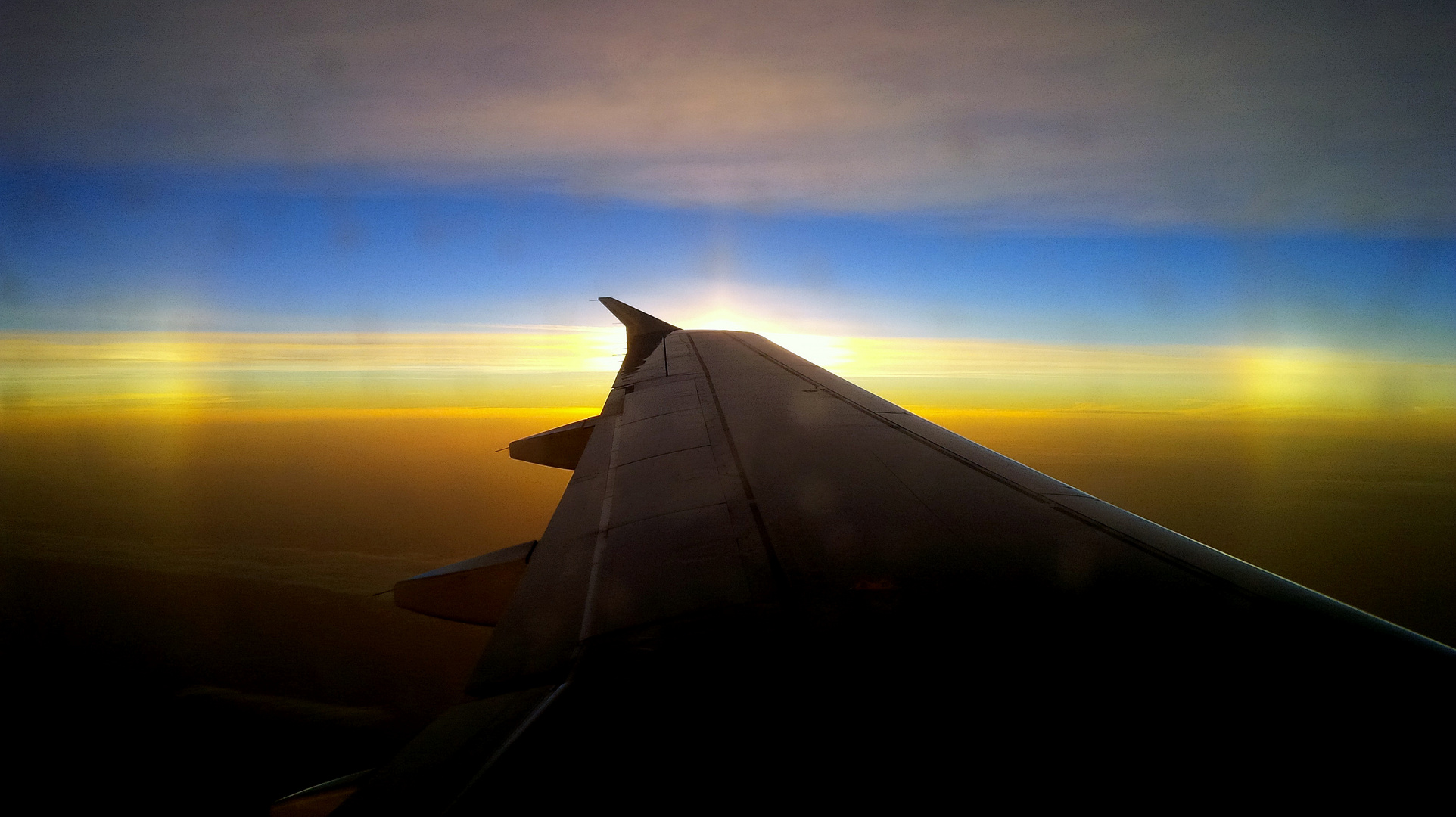 Sunset up in the air