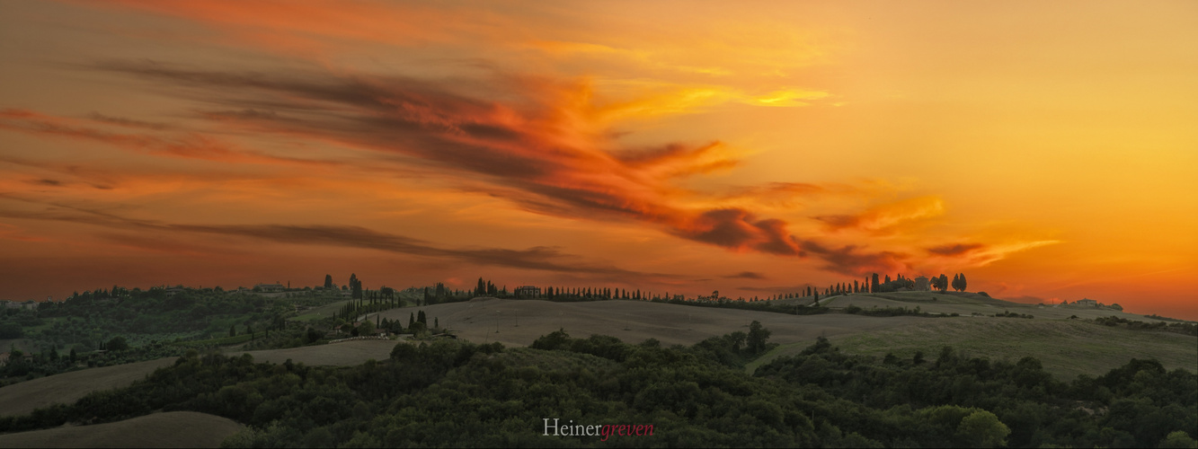 Sunset Val d‘Orcia 