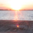 Sunset view from a beach bar