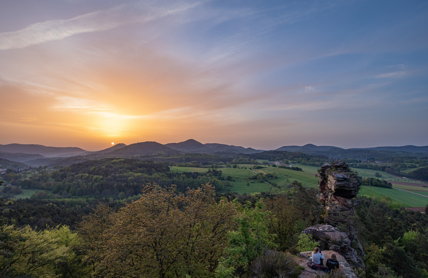 Sunset view mit Sahara-Staub