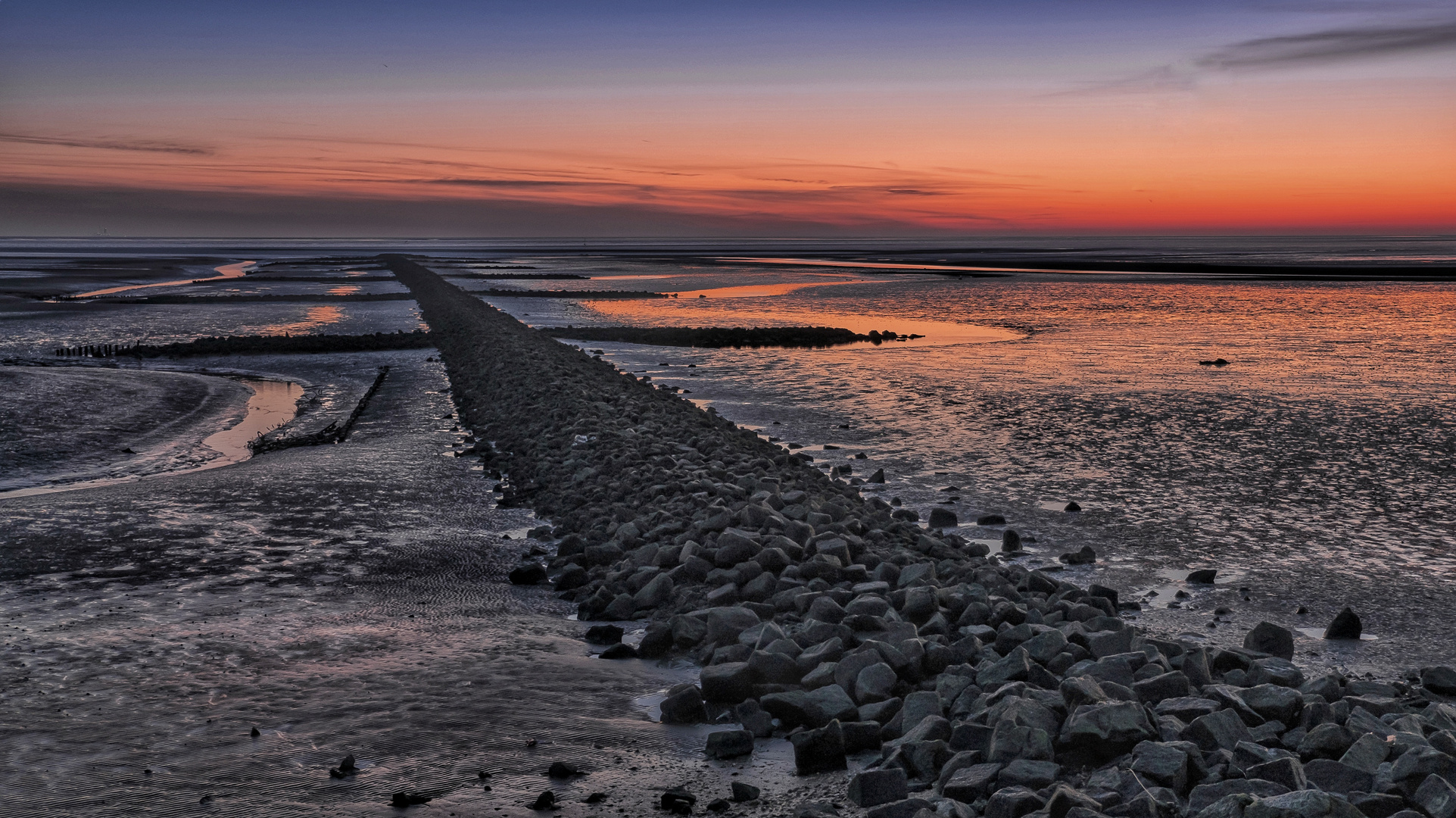 Sunset vor Büsum