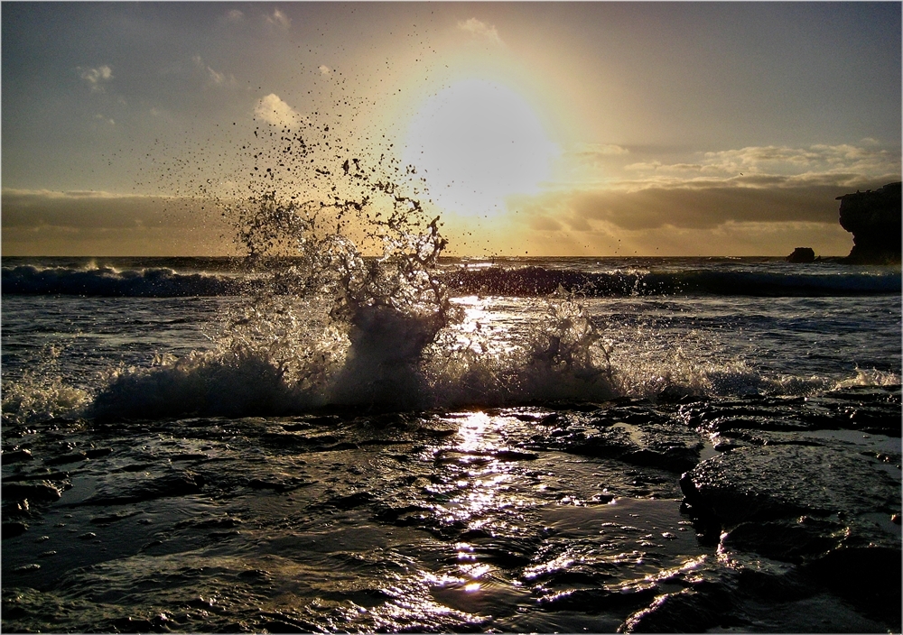 "Sunset Watersplash"