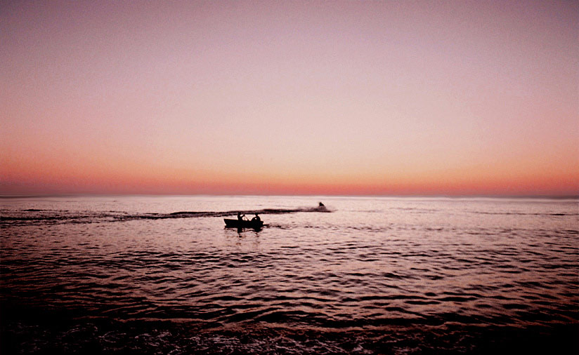 Sunset with Boats