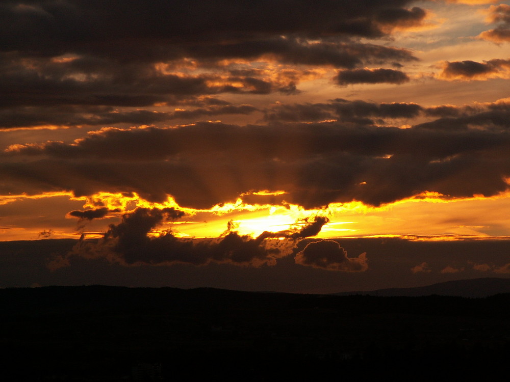 sunset with clouds