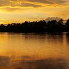 Sunset with rain