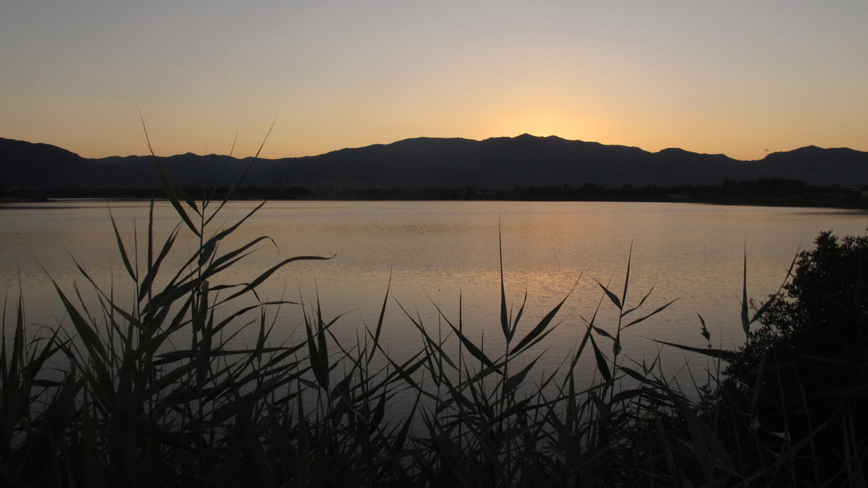 SUNSET WITH UFO EFFECT