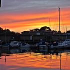 Sunset Yachthafen von Kröslin Peenestrom Ostsee