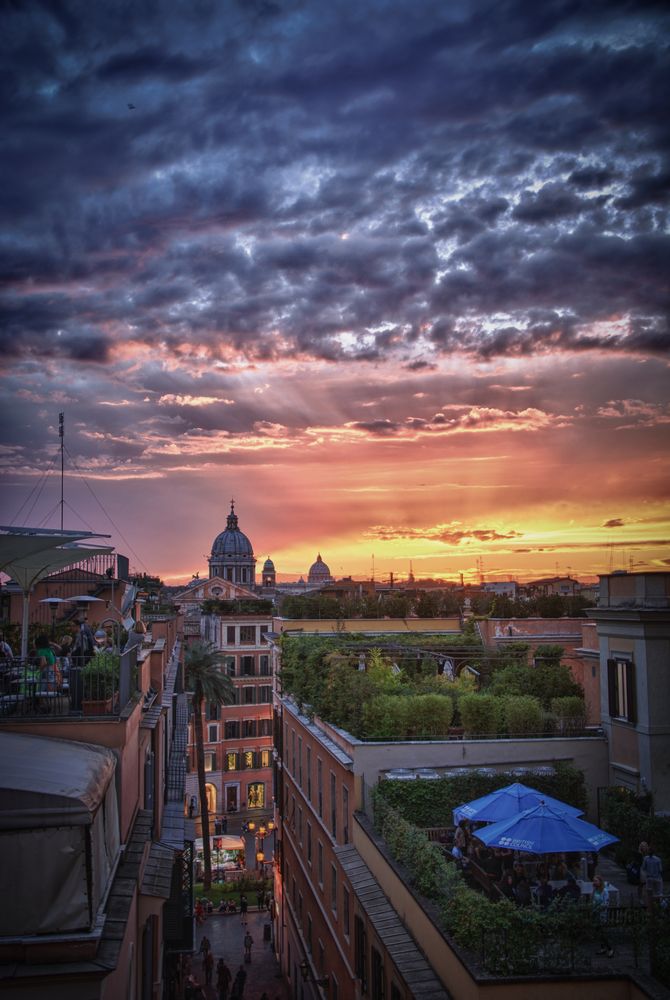 SunsetView above the spanish steps