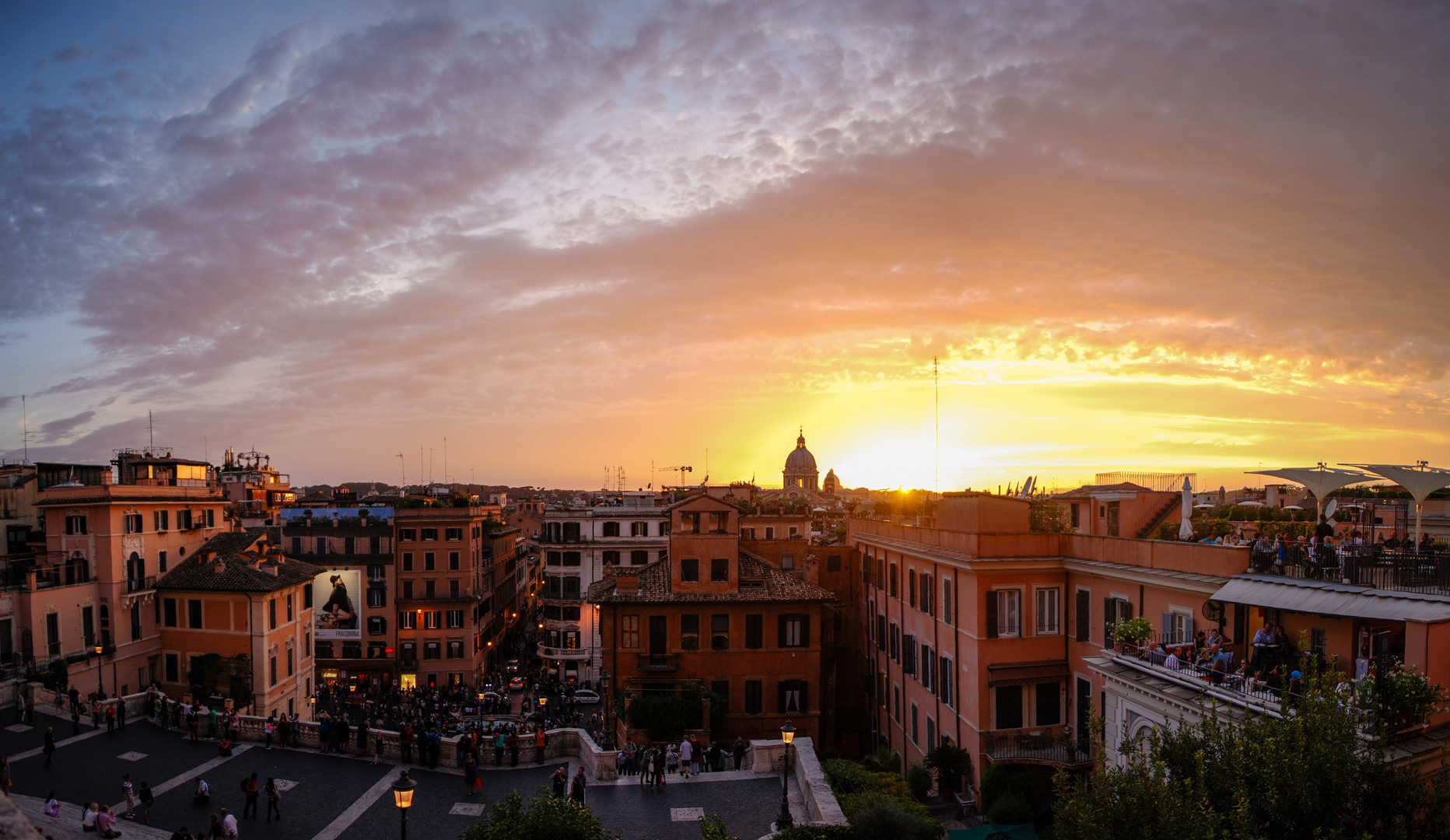 SunsetView above the spanish steps