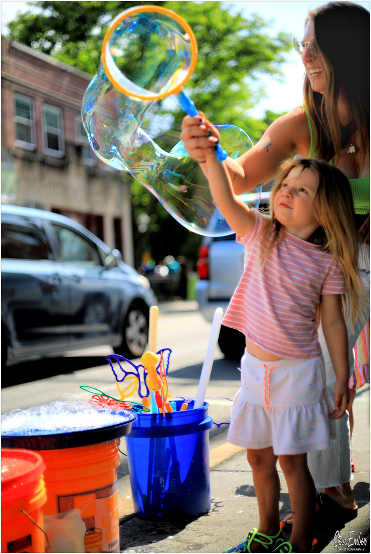 Sunshine, Soap Bubbles, and Smiles - A Main Street Moment