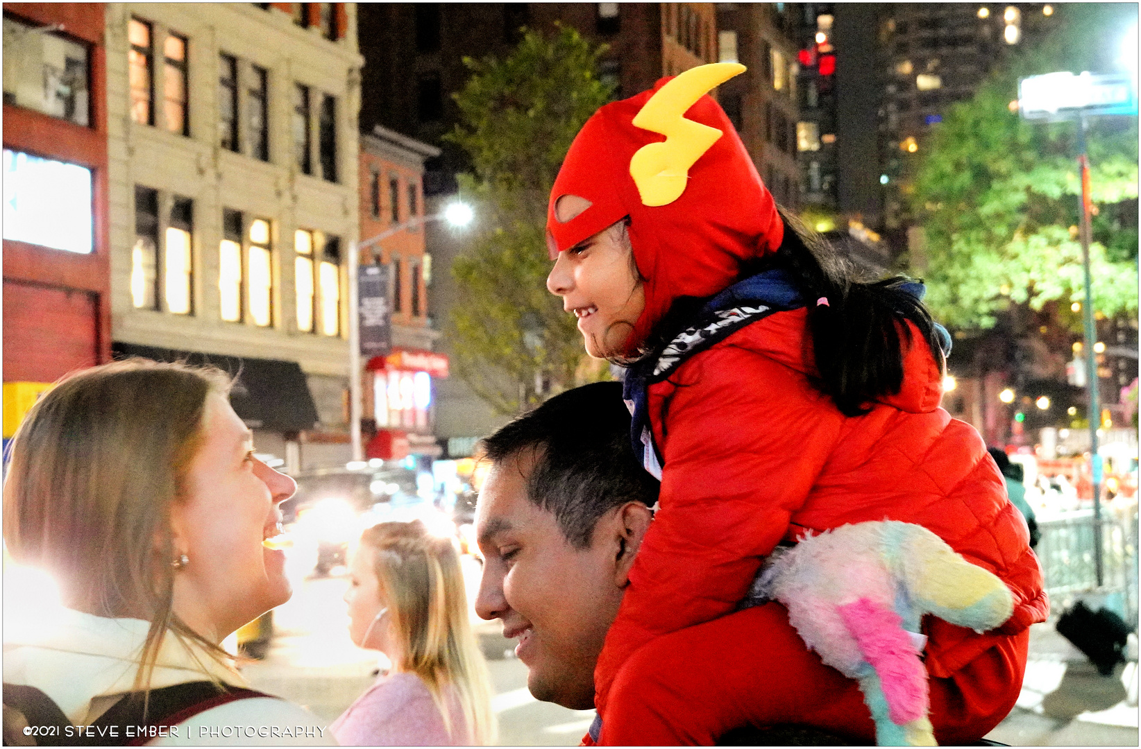 Super-Heroine in Herald Square - A New York Moment