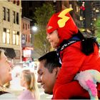 Super-Heroine in Herald Square - A New York Moment