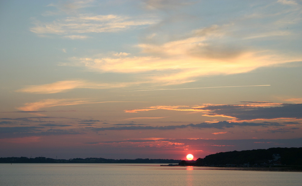 Super Sonnenuntergang am Strelasund