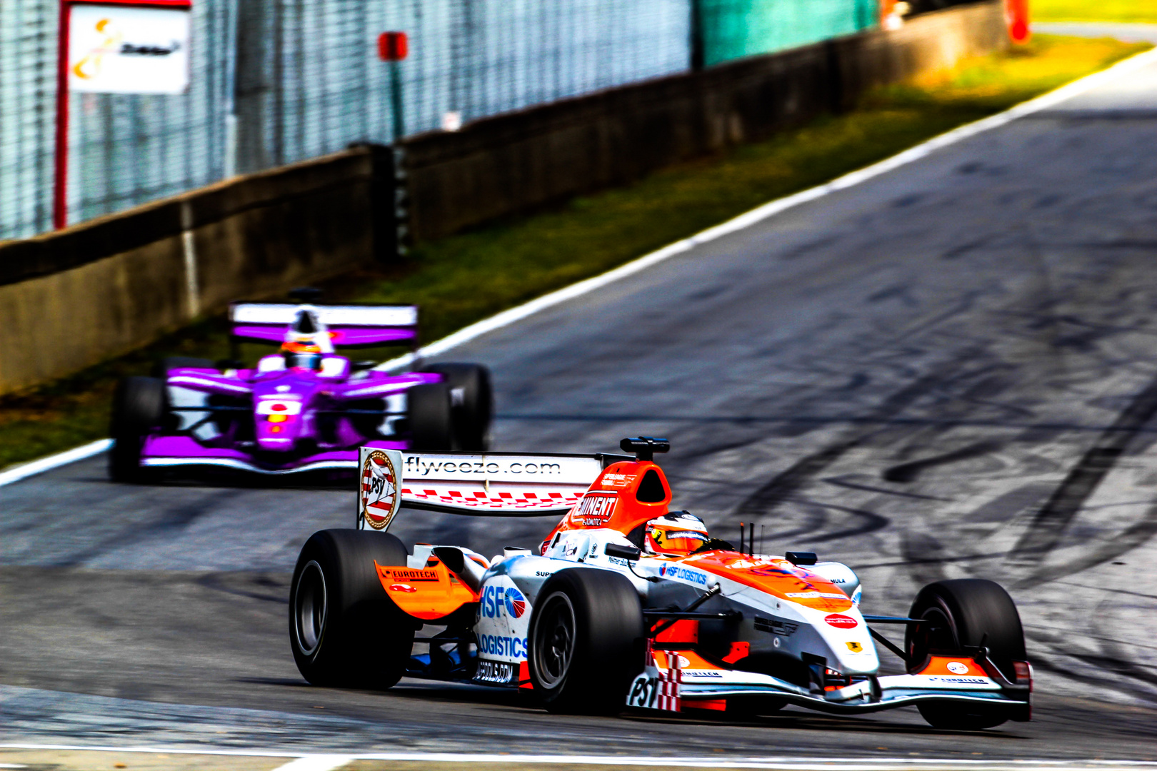 SuperLeague Formula Car at Circuit of Zolder, Belgium