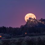 Supermond an der Burgruine Regenstein (2)