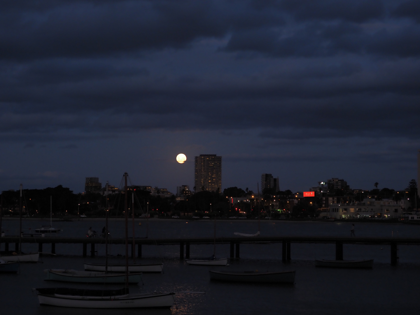 Supermond Februar 2019 Melbourne St. Kilda