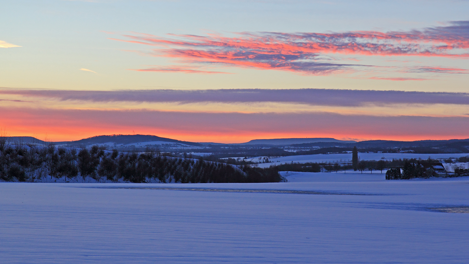  Supermorgen, am 05.02.2019   mit dem Hohen Schneeberg und dem Cottaer Spitzberg...