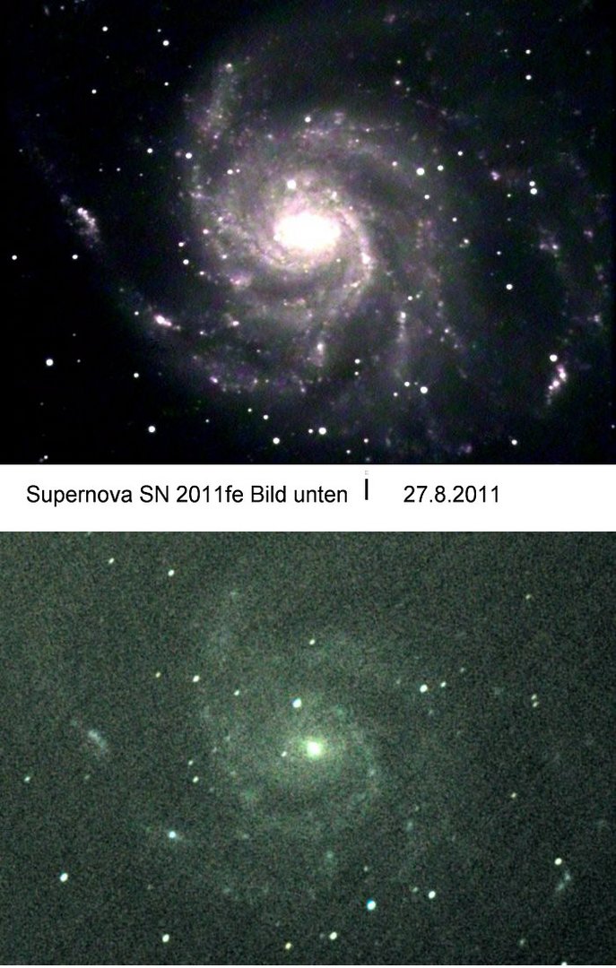 Supernova SN2011fe in M101 am 27.8.2011