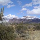 Superstition mountain snow dusting.