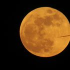 Supervollmond mit Flugzeug 31.01.2018