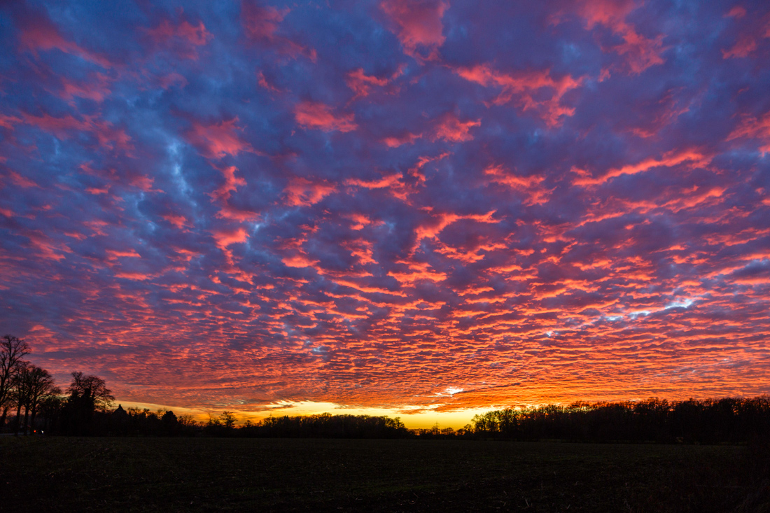 Superwolken und Abendrot