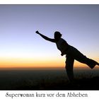 Superwoman kurz vor dem Abheben