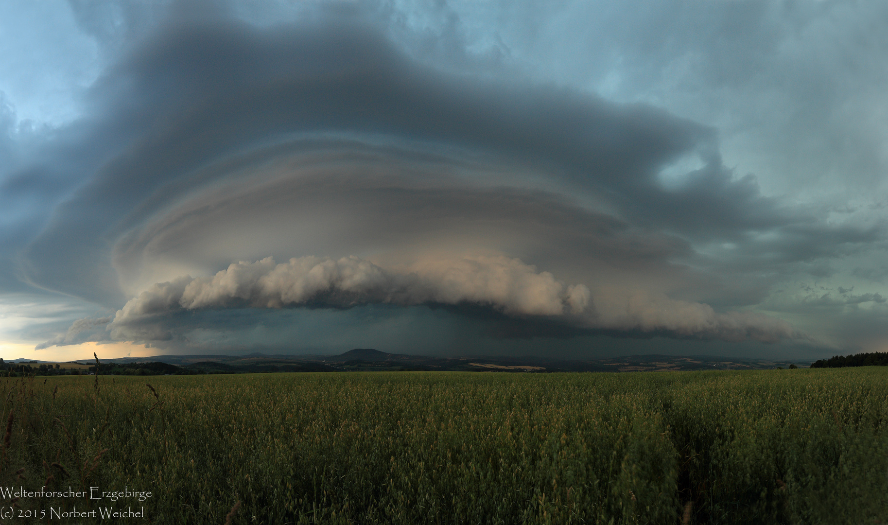 Superzelle im Erzgebirge am 22.Juli 2015