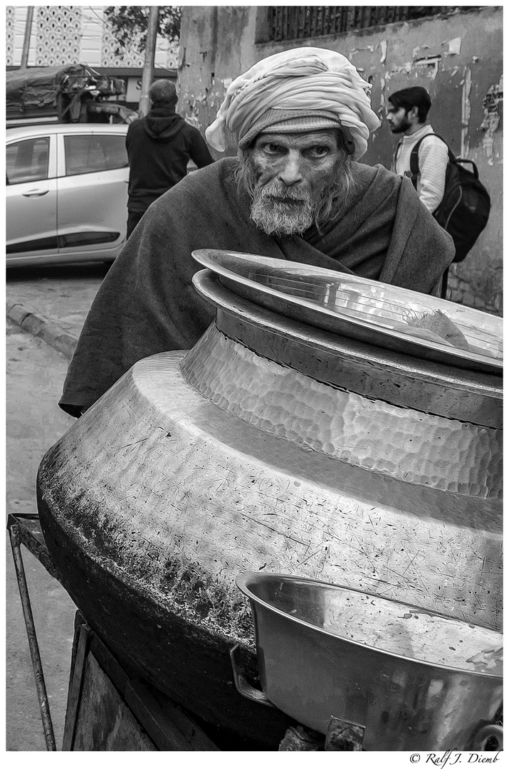 Suppenverkäufer in Old Delhi