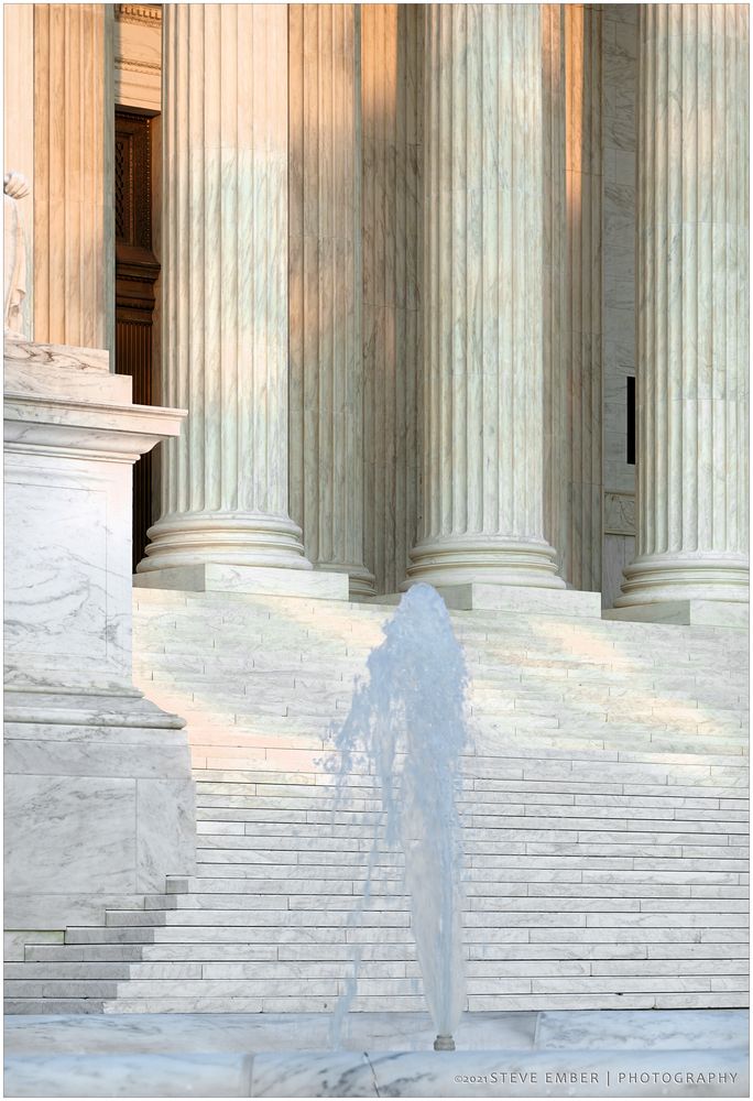 Supreme Court Columns, Steps, Fountain - from 'Scenes of Washington Summer'