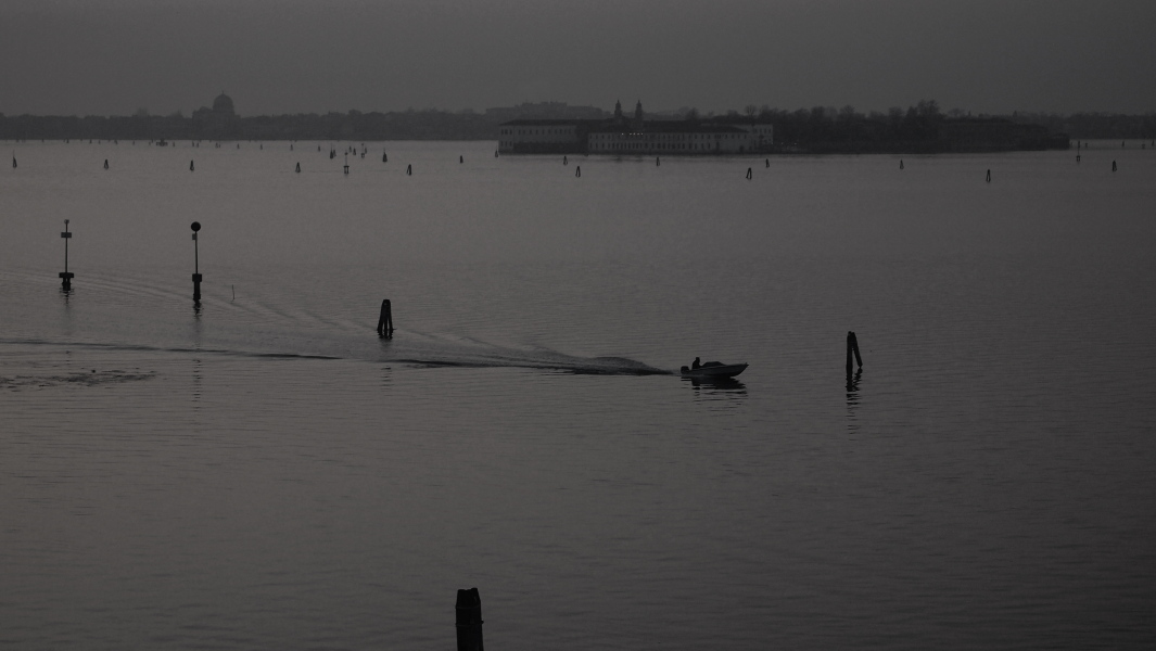 Sur la lagune de Venise au petit matin...