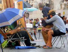 Sur la Piazza Navona ( Rome - Italie)