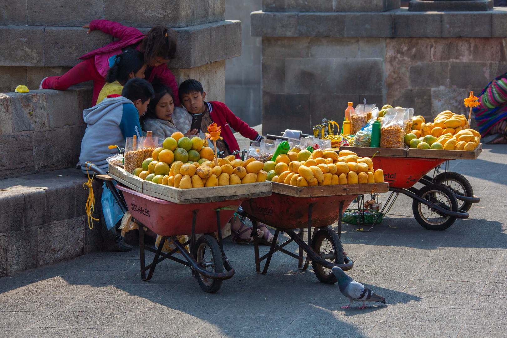 Sur la place principale de Quetzaltenango.