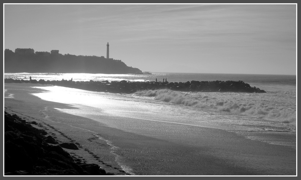 Sur la plage d'Anglet un 26 octobre