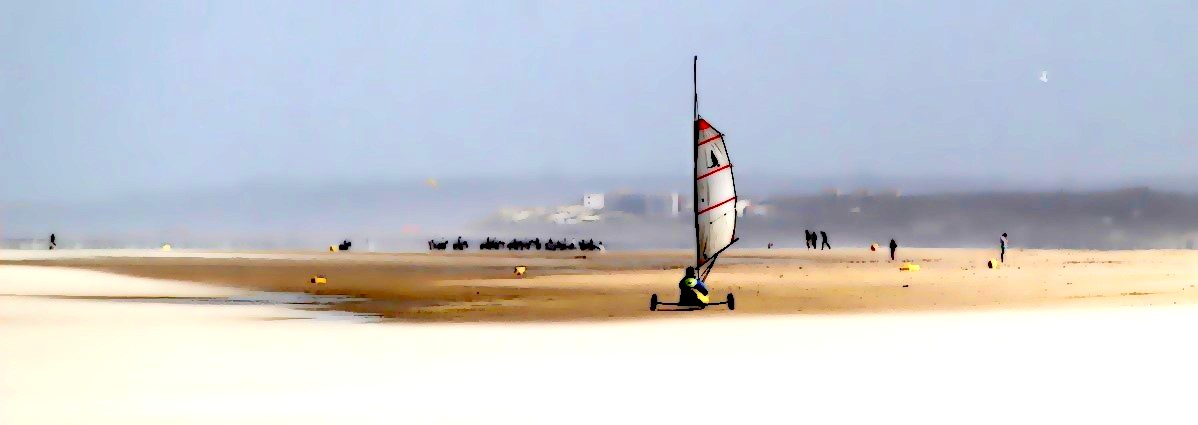 sur la plage du Touquet..