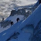 Sur l'arête de l'aiguille du midi