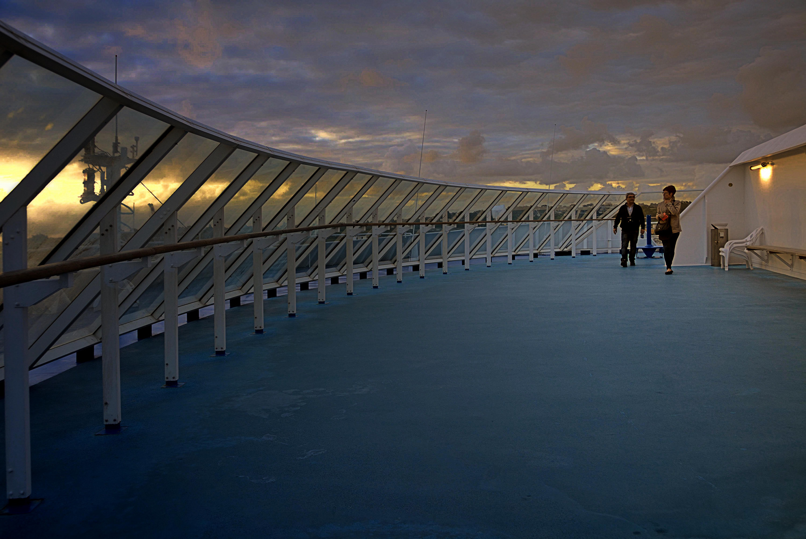 Sur le bateau,