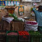 Sur le marché de Pondichéry