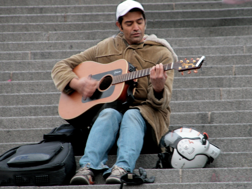 Sur les marches du sacré coeur