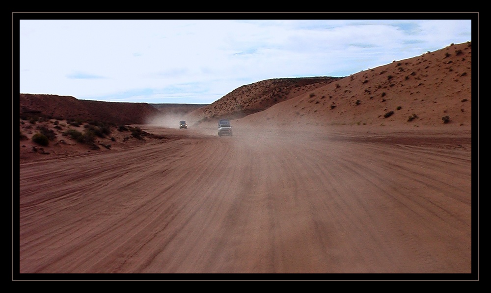 sur les pistes vers ANTELOPE CANYON