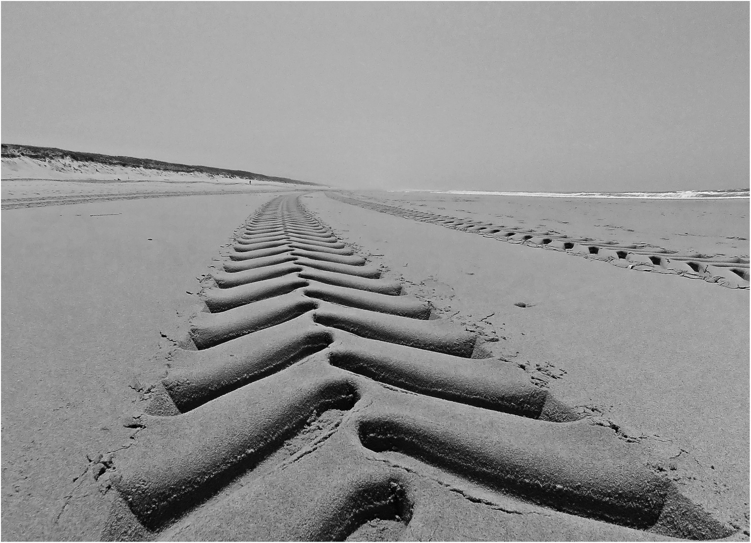 Sur une plage des Landes