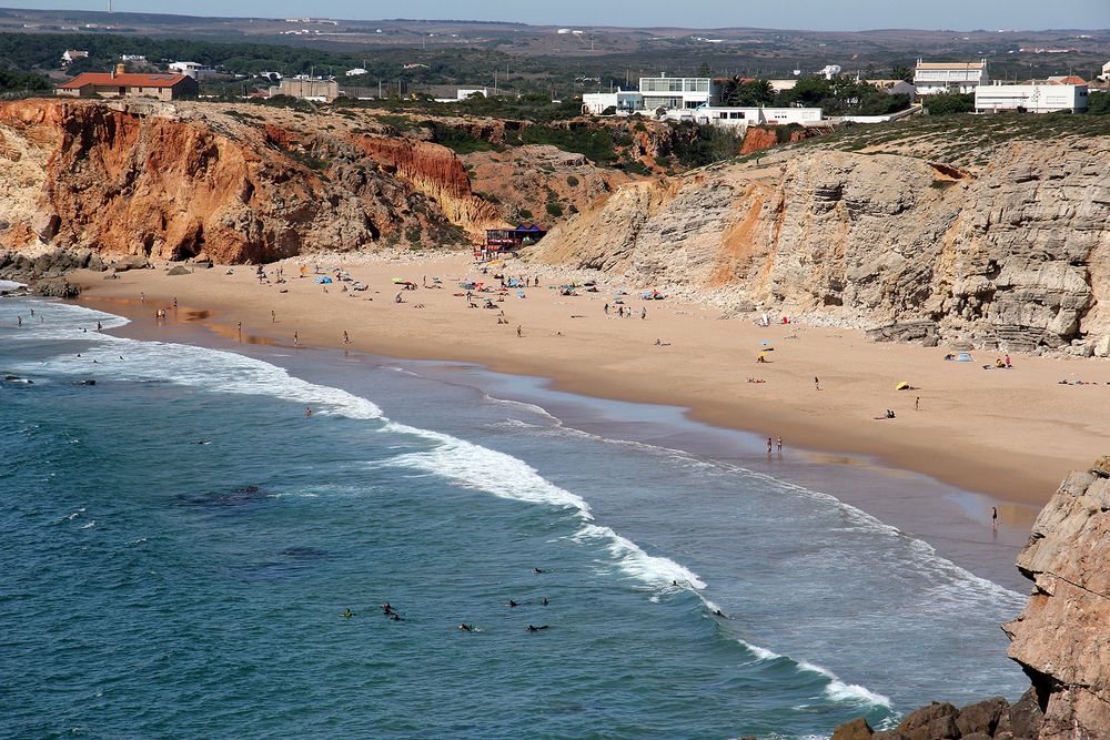 "Surf- und Badestrand von Sagres, Algavre"