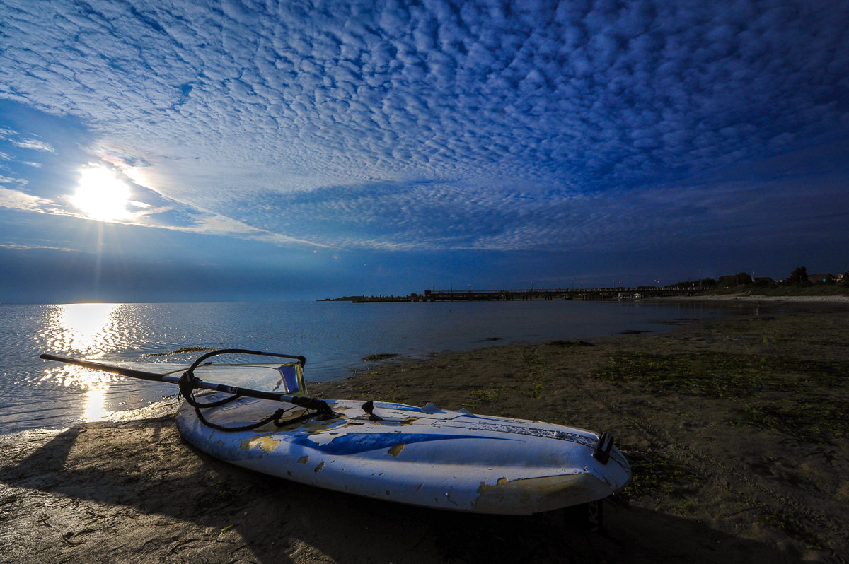 surfboard Ostsee Baltyk sunset