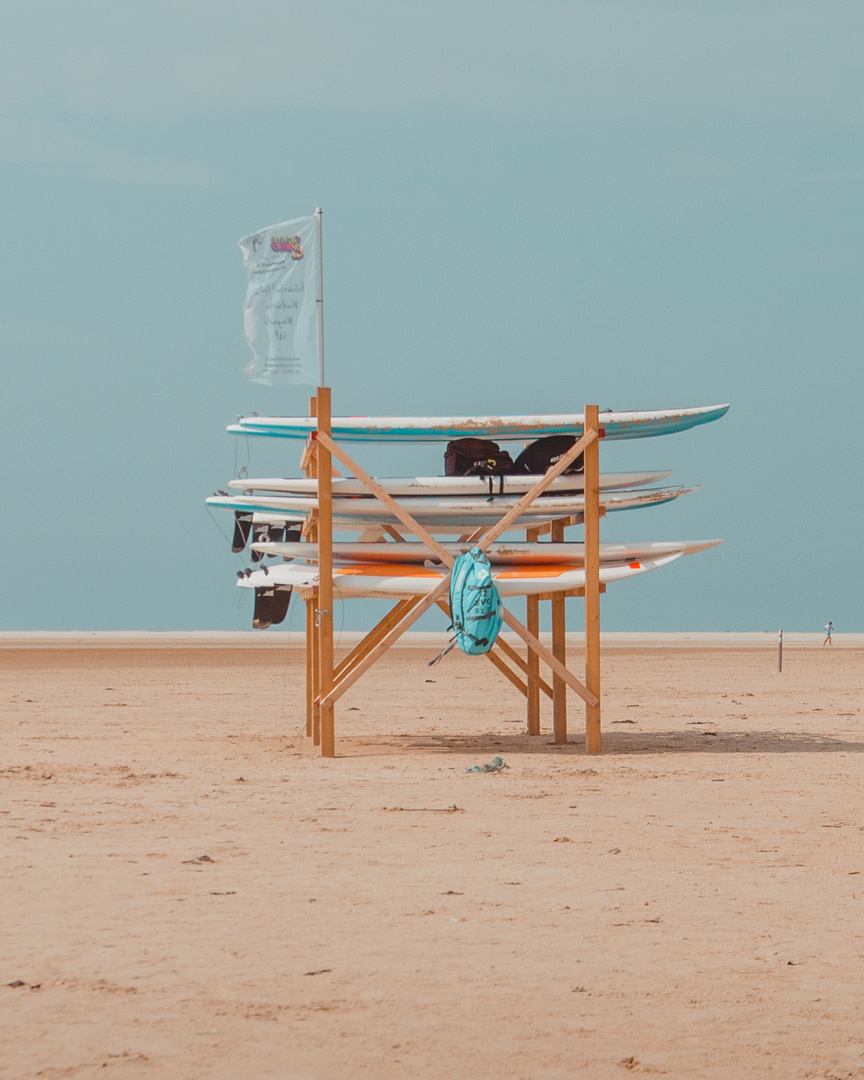 Surfbretter auf Borkum