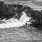 Surfeando en las rocas