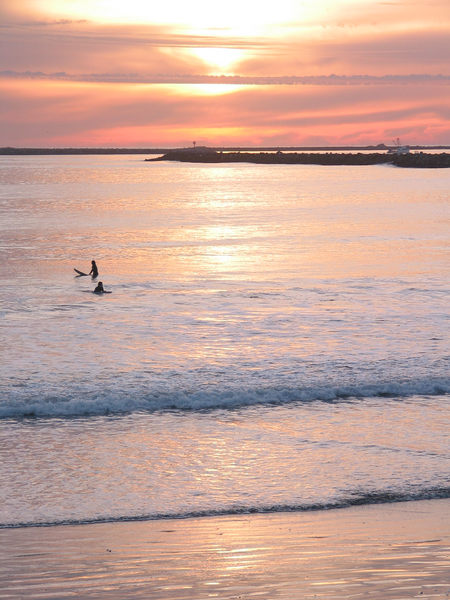 Surfen am Abend