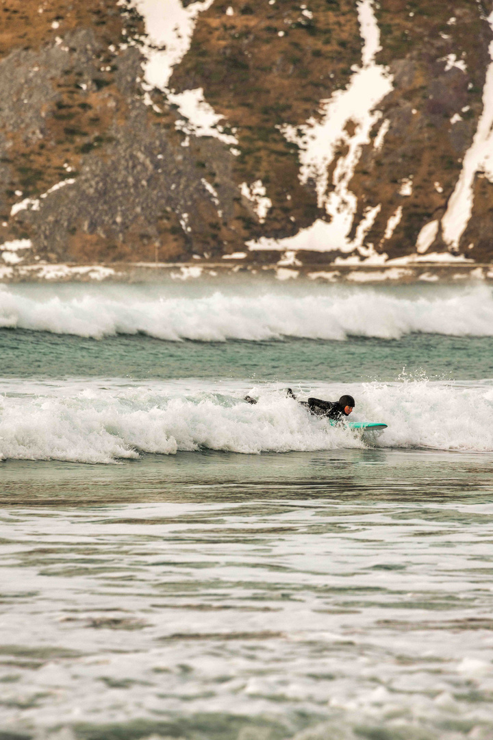 Surfen bei Minusgraden