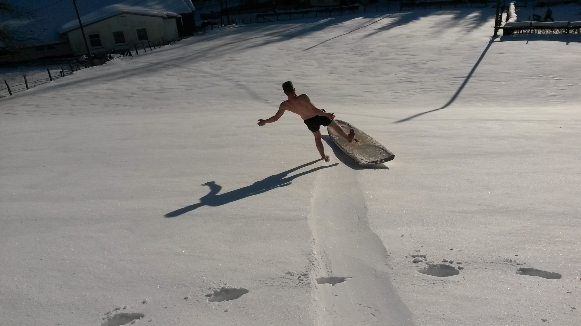 Surfen im Schnee