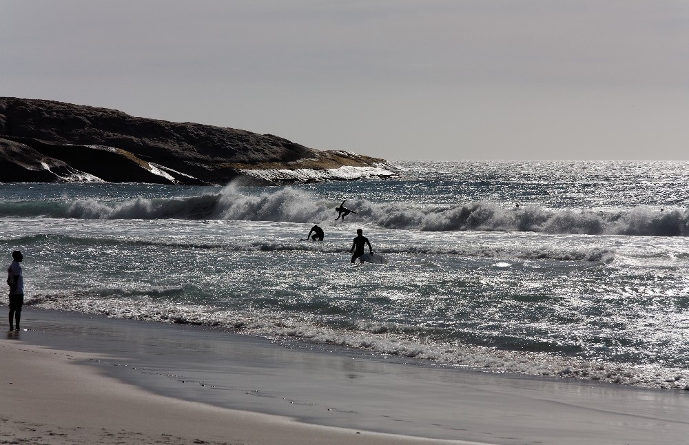 Surfer am Llandudno Bay