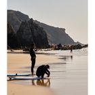 Surfer am Strand